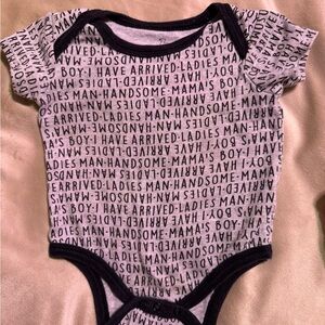 Gray and Black Baby Onesie